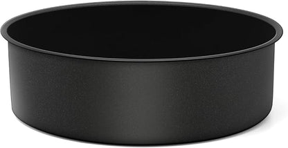 P&P CHEF 9.5 Inch Cake Pan, Nonstick Round Baking Layer Cake Pans Tins Set for Birthday Wedding, 2.94-Inch Deep Side & One-piece Design, Stainless Steel Core & Easy Clean, Black