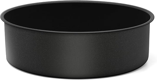 P&P CHEF 9.5 Inch Cake Pan, Nonstick Round Baking Layer Cake Pans Tins Set for Birthday Wedding, 2.94-Inch Deep Side & One-piece Design, Stainless Steel Core & Easy Clean, Black