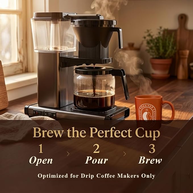 Fresh Roasted Coffee, Breakfast Blend Drip Ground Fractional Packs, Light Roast, Kosher, 2.25 oz, 96 Count