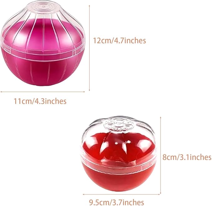 2PCS Tomato and Onion Storage Containers with Peeler, Freshness Keepers for Onion and Tomato, Ideal for Fridge Vegetable Crisper, Keeps Food Fresh Longer