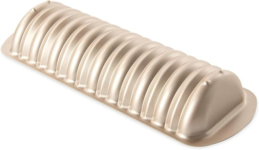 Nordic Ware Formed Cinnamon Bread and Almond Loaf Pan, 4 Cup, Golden Hour