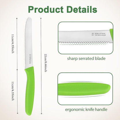 Paring Knife Set 6PCS, Ultra Sharp Kitchen Knives, Cutting & Peeling Knives, Kitchen Knives for Home Essentials, PP Plastic Handle-Multicolored