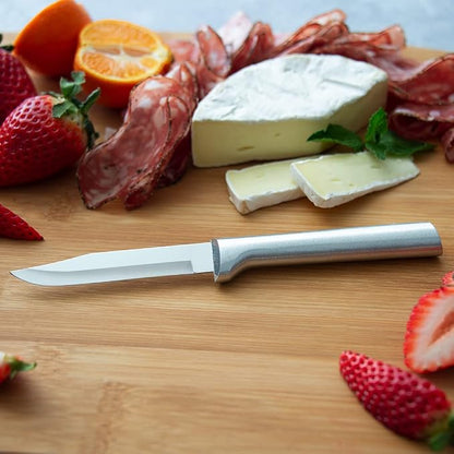 Rada Cutlery Regular Paring Knife (R101), 3.25" Stainless Steel Blade, Silver Handle, Pack of 6