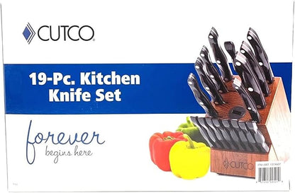 Cutco 19 Pc Kitchen Knife Set Cherry Wood Stand