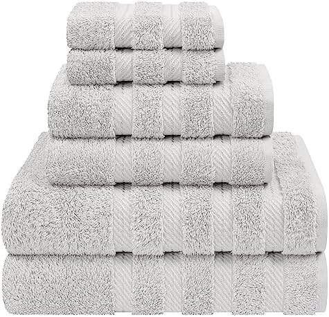American Soft Linen 100% Cotton Luxury Turkish Towels, 6 Piece Towel Set
