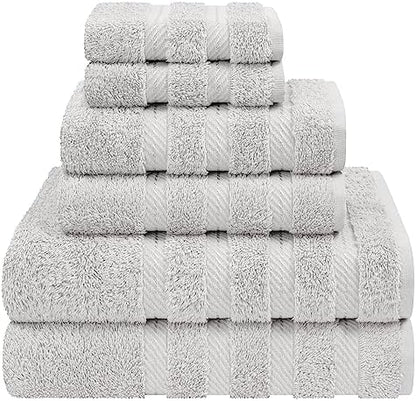 American Soft Linen 100% Cotton Luxury Turkish Towels, 6 Piece Towel Set