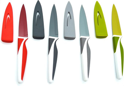 Starfrit Gourmet - Set of 4 Paring Knives with Protective Covers - Stainless Steel Blade