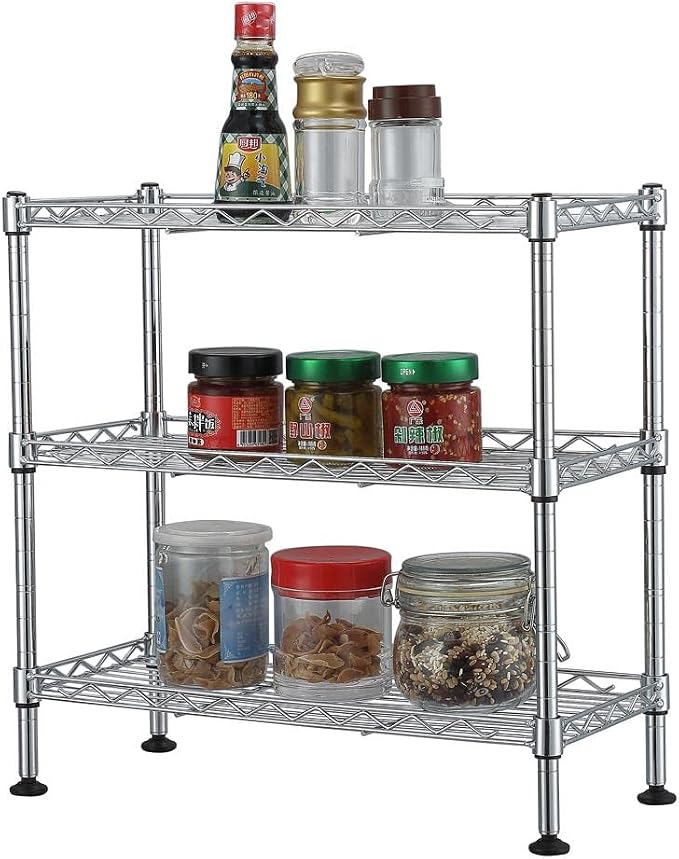 Your Home Storage with the UltraZinc 3-Tier Cabinet Organizer - Adjustable Shelves, for Kitchen Pantry, Bathroom, and Closet