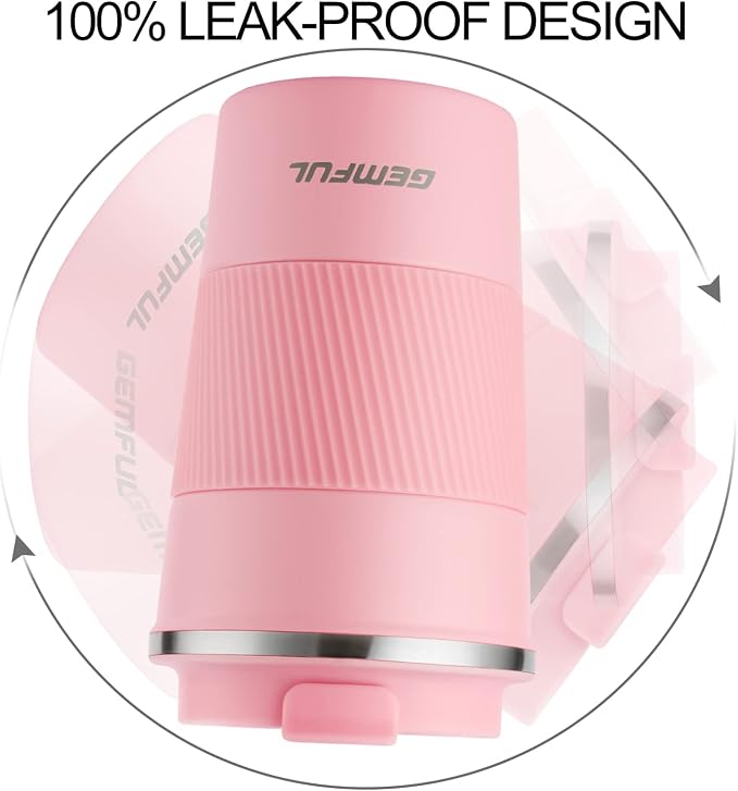 GEMFUL To Go Travel Coffee Mug with Lid 13 oz Insulated Cups Spill Proof Tumbler Leak Proof Vacuum Stainless Steel Reusable for Hot Cold Drinks Women Men (6 Pack)
