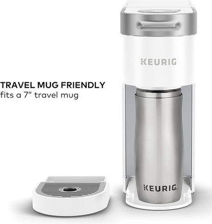 Keurig K-Slim Single Serve K-Cup Pod Coffee Maker, Multistream Technology, 3 Brew Sizes, Slim and Sleek Design, 46oz Removable Reservoir, White