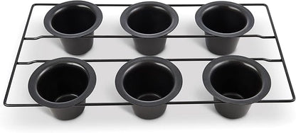 Mrs. Anderson's Baking 6-Cup Popover Pan, Carbon Steel with Non-Stick Coating, PFOA Free, 15.75 x 9 x 2.25-Inches