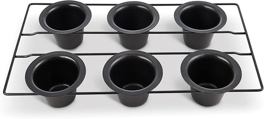 Mrs. Anderson's Baking 6-Cup Popover Pan, Carbon Steel with Non-Stick Coating, PFOA Free, 15.75 x 9 x 2.25-Inches