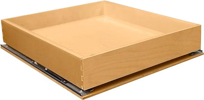 SlidingSusan 9 Ply Baltic Birch Pull Out Cabinet Drawer Organizer 12 Inch Wide x 18 Inch Deep Soft Close Sliding Shelf for Kitchen Cabinets, Pantry & Storage Areas, Heavy Duty Wooden Pullout Inserts