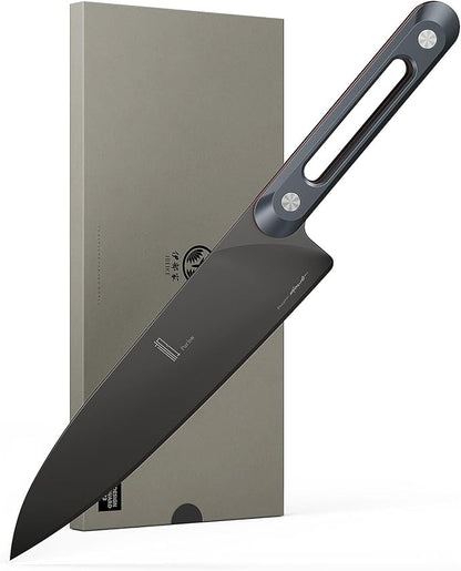 Japanese Chef Knife 8 Inch: ZDF-905 Powder Steel, Ultra Sharp Kitchen Knife, Full Tang Professional Chef Knife with Interchangeable Aluminum Handle, Purism Series