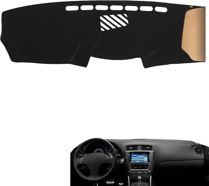 Dash Cover, Anti-Glare, Sun Protection, Dustproof, UV-Proof, Dashboard Covers, Interior Car Accessorie Fit for 2006 2007 2008 2009 2010 2011 2012 2013 Le-xus IS250 IS350, Black
