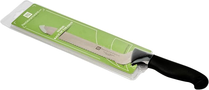 Restaurantware Sensei Back of the Haus - 8-inch Offset Bread Knife - Professional Chef's Kitchen Knife - Durable German Steel - Stain Resistant - With HACCP Coding For Food and Allergen Safety