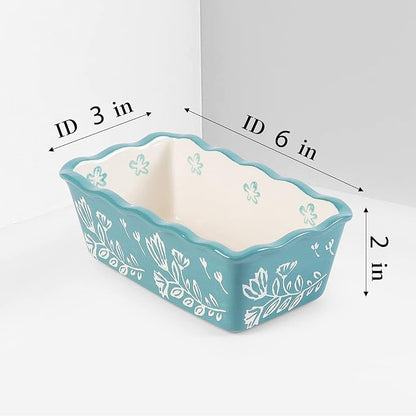 Mini Loaf Pan Bread Pan Ceramic Loaf Pans for Baking Bread Mini Bread Loaf Pans 4-Pieces Bread Baking Pan