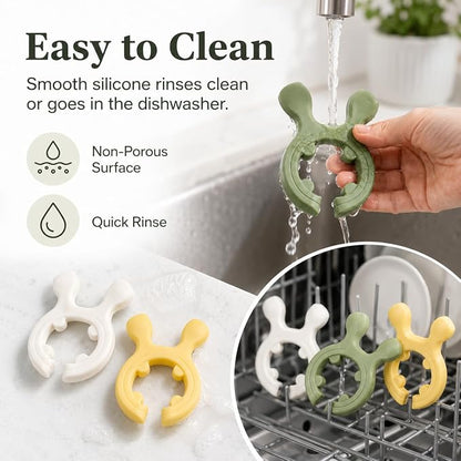Silicone Pot Handle Spatula Rack, Spoon Rest for Stove Top, Clip-On Utensil Holder with Steam Releaser, Heat Resistant Silicone Spoon Holder for Cooking Utensils, Kitchen Gadgets(3 PCS)