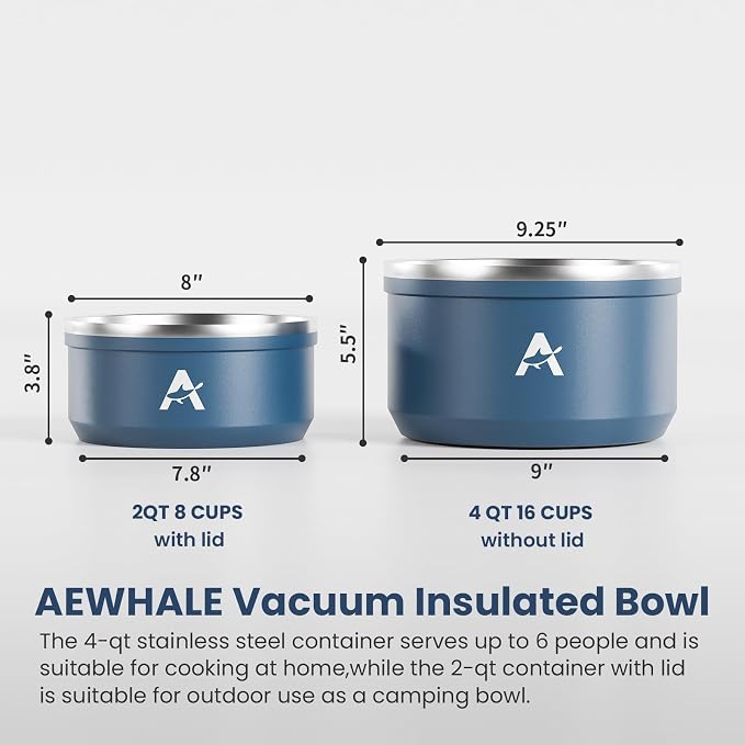 AEWHALE Portable Air Fryer 3-in-1,4QT & 8 Cup non toxic air fryer with Storage Lids,Ideal for Small Spaces