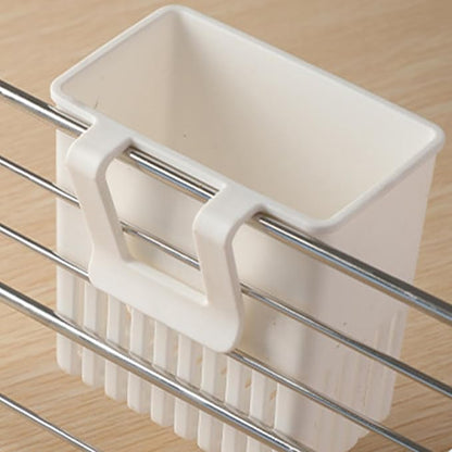 Cutlery Drying Rack - Utensil Drainer | Cutlery Drainer for Sink | Drying Rack Holder | Kitchen Drying Basket | Spoon Knife and Fork Storage Basket | Silverware Holder (White a 2pcs)
