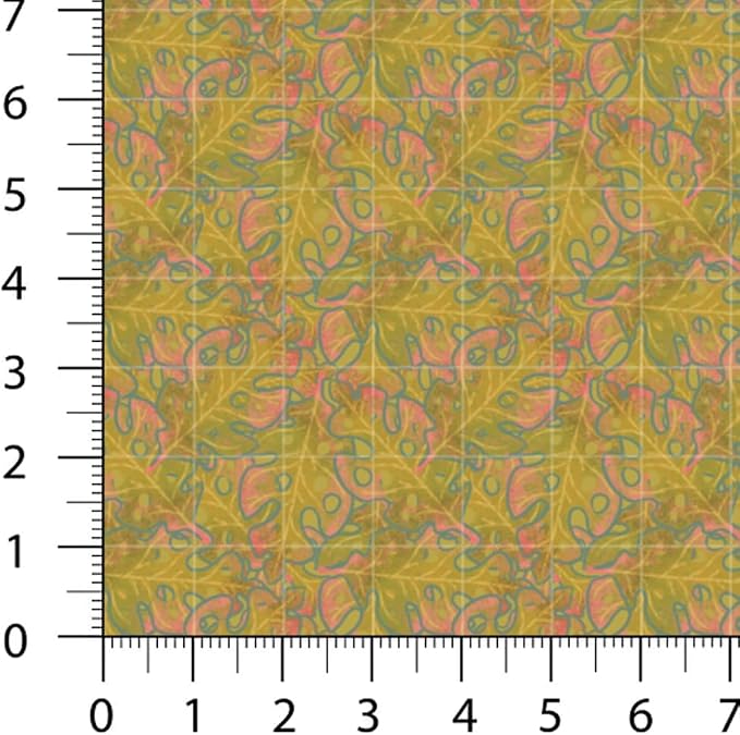 Tropical Patchwork Fabric Panel 100x155 cm – 100% Cotton Satin, 6 Coordinated Botanical & Bird Prints on One Continuous Sheet (Wild Tropics, 6pcs 50x50cm)