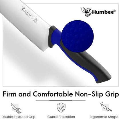 12-Inch Chef Knife, NSF Certified Razor-Sharp High Carbon Stainless Steel Blade – Ergonomic Color Coded Handle, Non-Slip Grip Kitchen Knife, DT-10 Series, Blue
