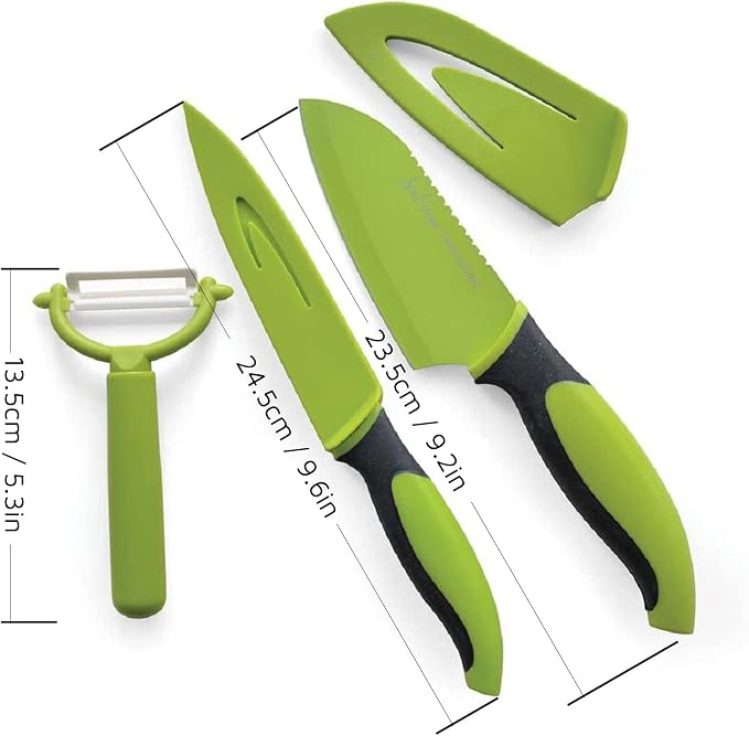 Jean-Patrique 3 Piece Chef’s Non-Stick Green & Black Prep Set