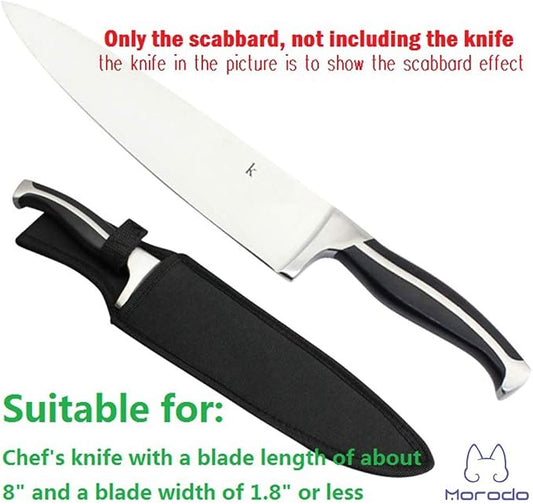 Morodo 8" Chef Knife Scabbard Sheath (Black Nylon)