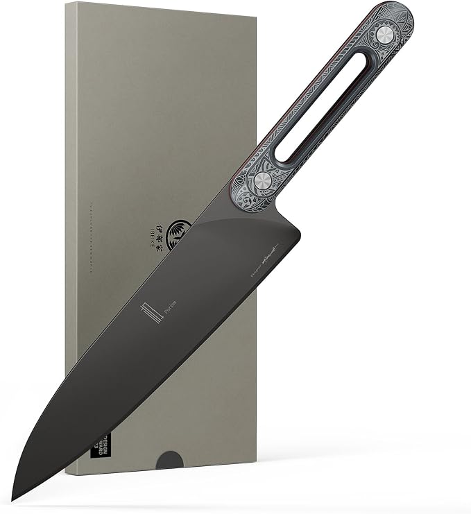 Japanese Chef Knife 8 Inch: ZDF-905 Powder Steel, Ultra Sharp Kitchen Knife, Full Tang Professional Chef Knife with Interchangeable Laser-Engraved Handles, Purism Series