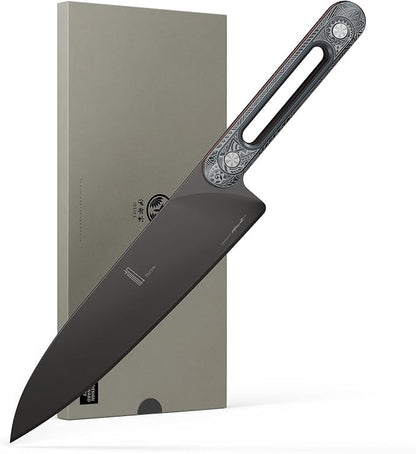 Japanese Chef Knife 8 Inch: ZDF-905 Powder Steel, Ultra Sharp Kitchen Knife, Full Tang Professional Chef Knife with Interchangeable Laser-Engraved Handles, Purism Series