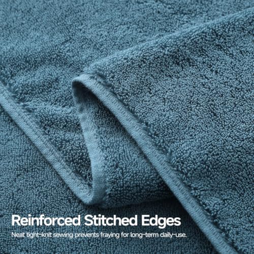 REDKISS 2 Pack Large Bath Towels, 100% Cotton, 32x63 in,Heavyweight 760G, Highly Absorbent & Quick Dry, Super Soft Luxury Shower Towels for Bathroom,Hotel Collection - Blue