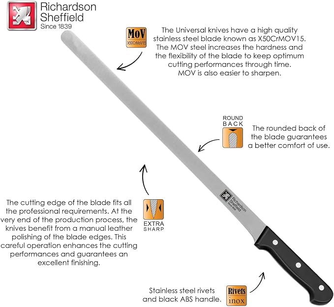 Richardson Sheffield Universal NSF Approved Professional Kebob Knife, 16-Inch
