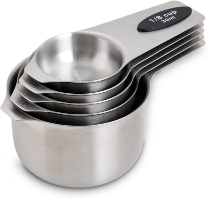 Mrs. Anderson’s Baking Magnetic Measuring Cups, 18/8 Stainless Steel, 5-Piece Set