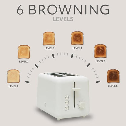 WILLOW Eco Series 2-Slice Toaster, Extra-Wide Slots for Bagels & Artisan Bread, 6 Shade Browning Settings, High-Lift Toast Boost, Removable Crumb Tray, Cancel/Defrost Buttons, Toaster 2 Slice
