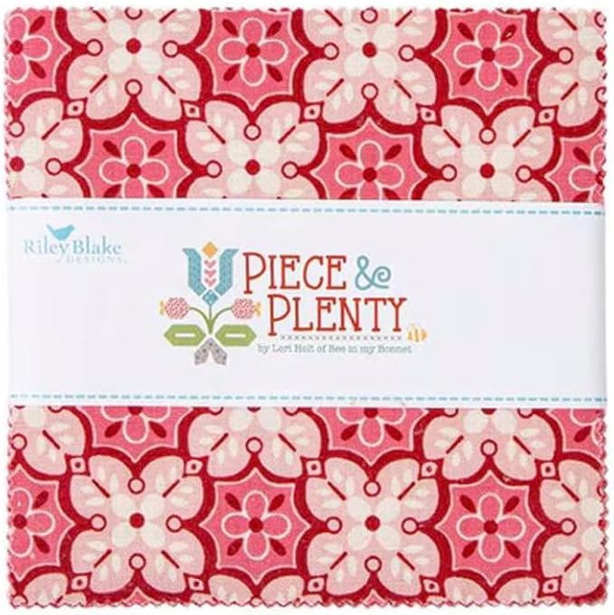 Riley Blake Piece & Plenty by Lori Holt of Bee in My Bonnet and It’s So Emma, Perfect for Quilting, Apparel, DIY Crafting, and Home Decor (Piece & Plenty 5" Stacker)