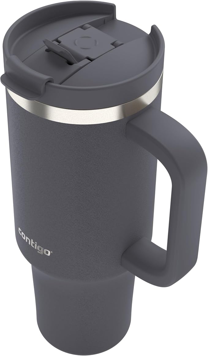 Contigo Streeterville 40oz Tumbler, Stainless Steel Vacuum Insulated, Leak-Proof, Cold for 29 Hours, Darkstone (Pack of 4)