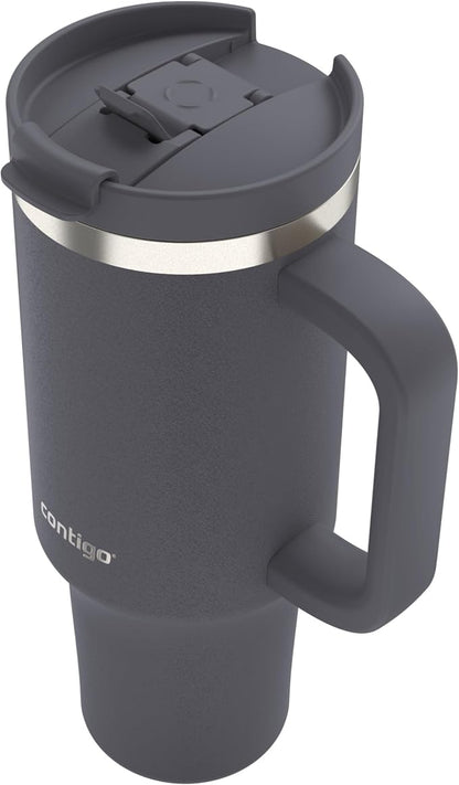 Contigo Streeterville 40oz Tumbler, Stainless Steel Vacuum Insulated, Leak-Proof, Cold for 29 Hours, Darkstone (Pack of 4)