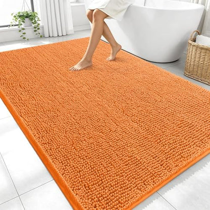OLANLY Large Bathroom Rugs 70x46, Extra Soft Absorbent Chenille Bath Rugs