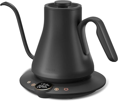 INTASTING Electric Kettle, Gooseneck Electric Kettle, ±1℉ Temperature Control, BPA-Free Stainless Steel Inner, Quick Heating, for Pour Over Coffee, Brew Tea, Boil Hot Water, 1500W/0.9L Dark Grey
