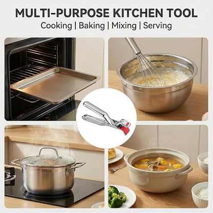 2PCS Hot Plate Gripper Clips, Bowl Holder Tongs, Anti-Scald Multi-Purpose Kitchen Tool for Microwave, Oven, Steamer, Air Fryer, Steamer, Pots