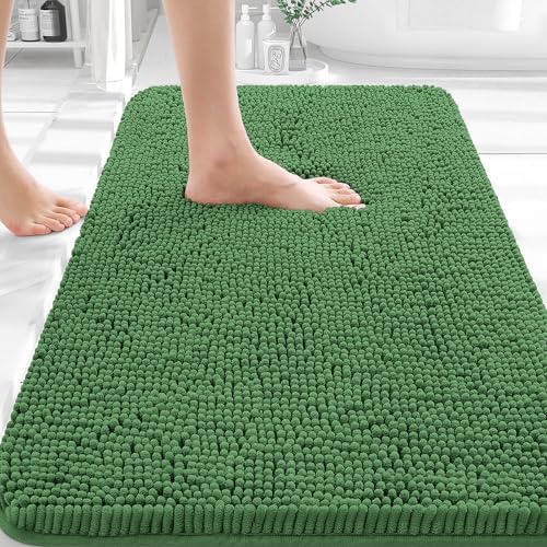 OLANLY Bathroom Rugs 35x24, Extra Soft Absorbent Chenille Bath Rugs