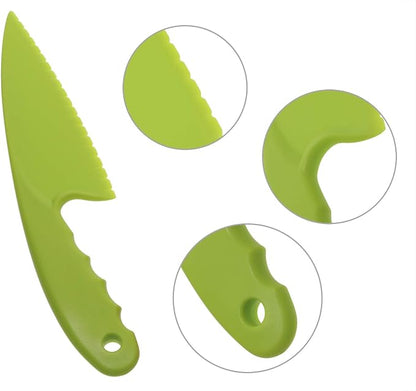 PENTA ANGEL 3 Colors Plastic Knife Set 3 Sizes Nylon Knife Safety Cooking Chef Knives for Fruit Lettuce Vegetable Salad Bread (3 Colors)