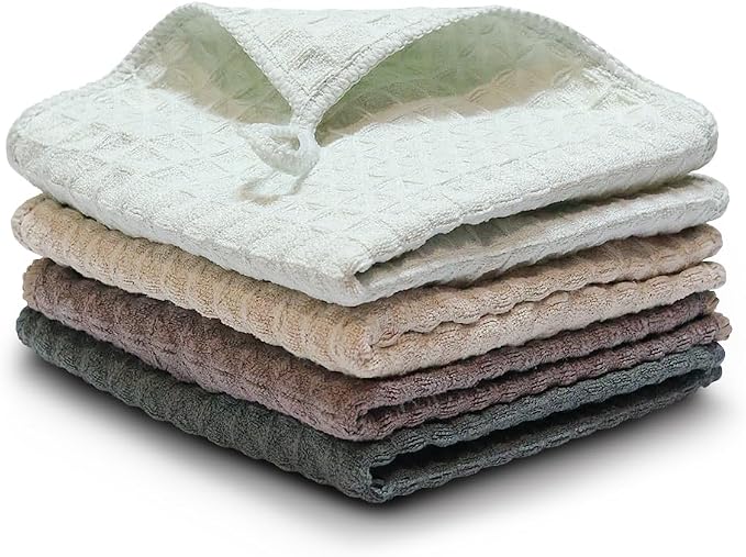 Barista Micro Cloth Set 4 Pack Microfiber Cleaning Cloths Espresso Barista Towels Coffee Bar Towels 12"x12"
