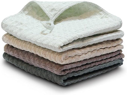 Barista Micro Cloth Set 4 Pack Microfiber Cleaning Cloths Espresso Barista Towels Coffee Bar Towels 12"x12"