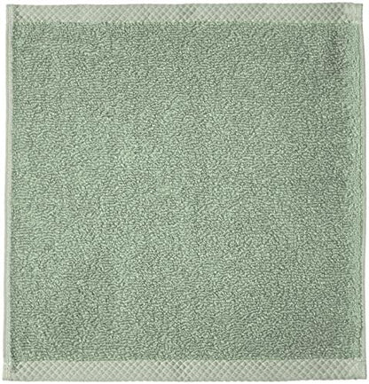 Amazon Basics Cotton Washcloths, Lightweight Quick-Dry, Comfy and Soft, 12" x 12", Seafoam Green, 12-Pack