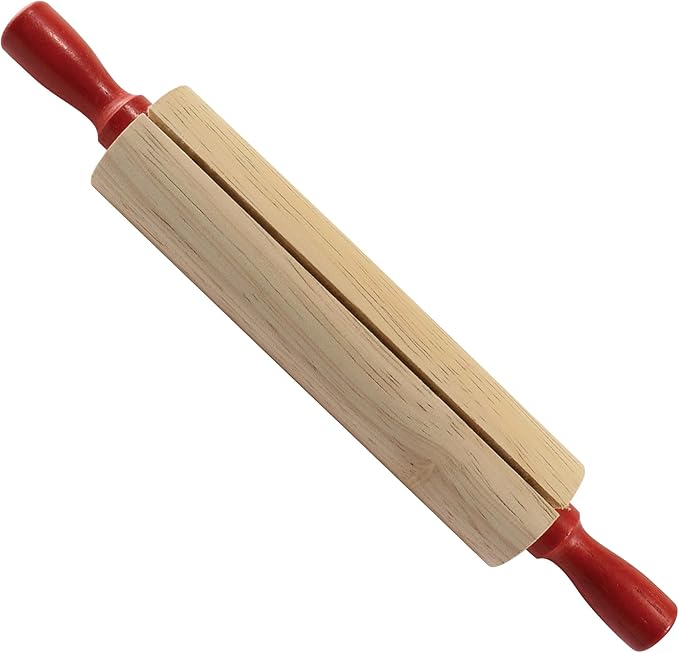 CybrTrayd Rolling Pin Recipe Card Holder, Wood