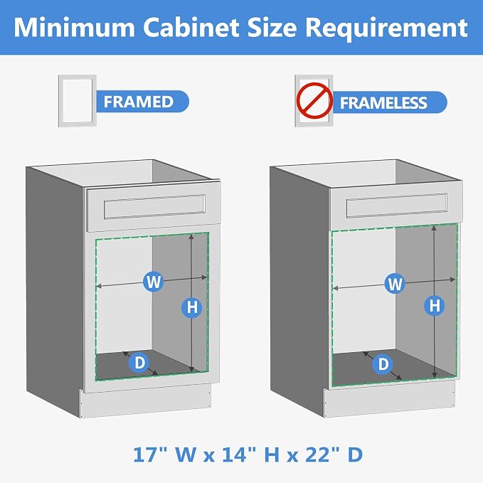 ROOMTEC 2 Tier Individual Pull Out Cabinet Organizer 16½"W x 21½"D, Slide Out Wood Shelves Organizers, Pull Out Drawers Organization and Storage for Kitchen Cabinet