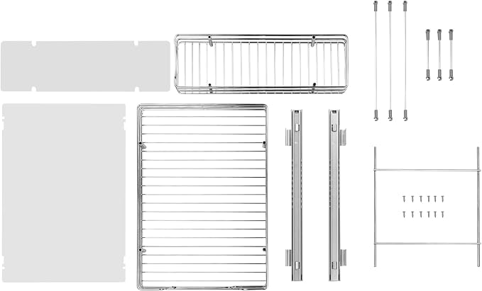 VEVOR 2 Tier Pull Out Cabinet Organizer, 12"W x 17"D Slide Out Pantry Shelves, Sliding Drawer Storage, Chrome-Plated Steel Heavy Duty Roll-out Drawers, for Inside Kitchen Cabinet, Bathroom, Under Sink