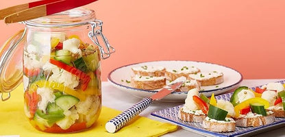 Le Parfait Super Jar 1L (32oz) French Glass Preserving Jar w/Airtight Rubber Seal & Wire Bail Closure - BPA-Free Canning Jar for Pickles, Fruits, Sauces & Food Storage - Made in France Since 1930 4PK