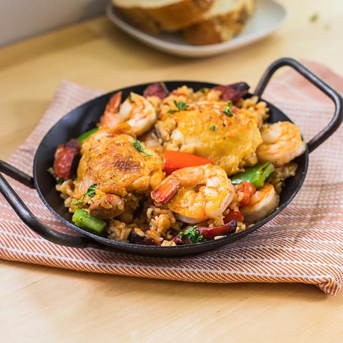 Lodge Pre-Seasoned Carbon Steel Skillet - Dual Assist Handle - Use in the Oven, on the Stove, on the Grill, or Over a Campfire - 8 Inch